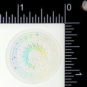 🌀10/$10🌀 Silver Celestial Holographic Translucent Waterproof Vinyl Sticker